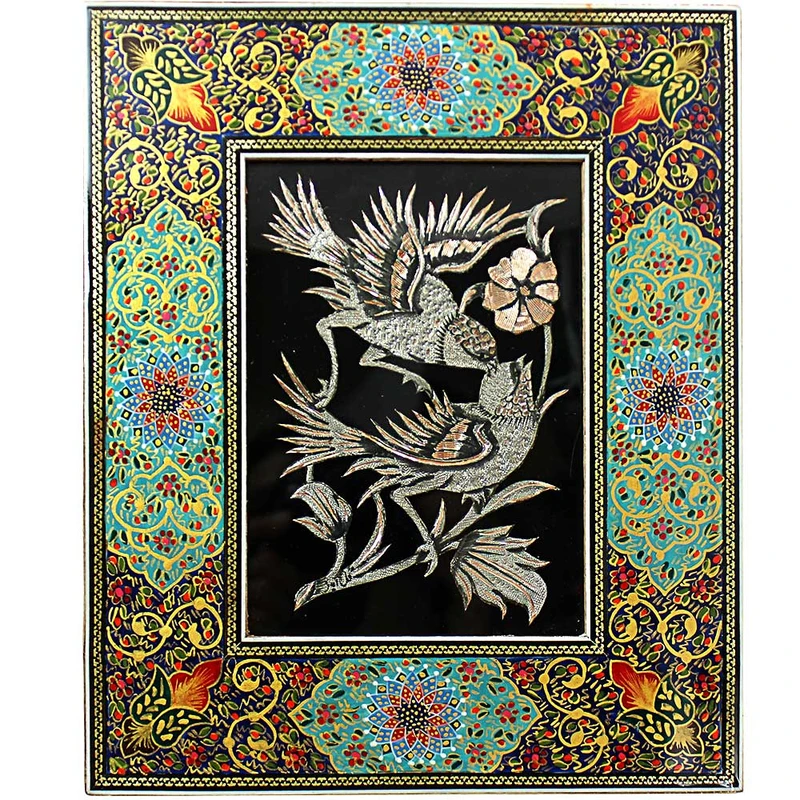 تابلو-قلم-زنی-مدل-رومیزی-طرح-پرنده.webp